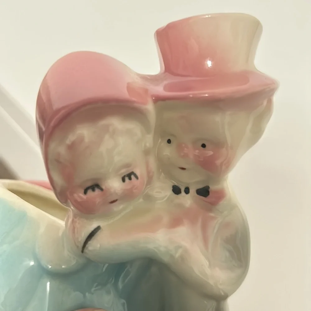 Vintage Victorian Dancing Couple Planter / Vase